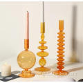 Glass Candlestick Holder wholesale round glass candlestick holder Manufactory